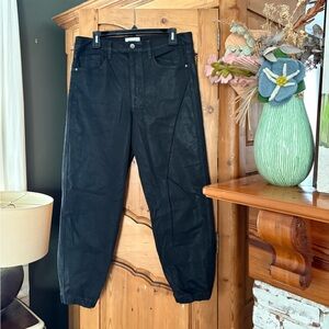 Frame Denim Black Coated Jeans